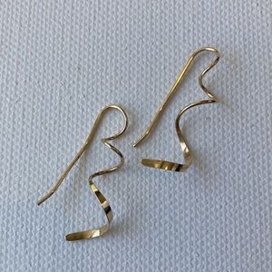 Elegant Gold Wave Earrings